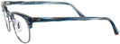ClubMaster Stripped Blue/Grey Ray-Ban 5154L Clubmaster Optics Progressive No-Lines View #3