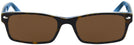 Rectangle Top Havana / Transparent Blue Ray-Ban 5206 Progressive No Line Reading Sunglasses View #2