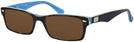 Rectangle Top Havana / Transparent Blue Ray-Ban 5206 Progressive No Line Reading Sunglasses View #1