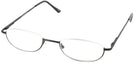 Oval Matte Black Clearview Single Vision Half Frame View #1