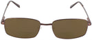 Rectangle Shiny Brown Sergio XL Bifocal Reading Sunglasses View #2