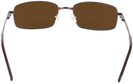 Rectangle Shiny Brown Sergio XL Bifocal Reading Sunglasses View #4