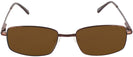 Rectangle Shiny Brown Sergio Progressive No Line Reading Sunglasses View #2