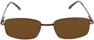 Rectangle Shiny Brown Sergio Bifocal Reading Sunglasses View #2