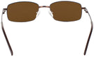 Rectangle Shiny Brown Sergio Bifocal Reading Sunglasses View #4