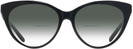 Cat Eye,Oversized Shiny Black Ralph Lauren 8195B w/ Gradient Bifocal Reading Sunglasses View #2