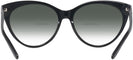 Cat Eye,Oversized Shiny Black Ralph Lauren 8195B w/ Gradient Bifocal Reading Sunglasses View #4