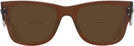 Square Transparent Brown Ray-Ban 0840V Bifocal Reading Sunglasses View #2