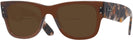 Square Transparent Brown Ray-Ban 0840V Bifocal Reading Sunglasses View #1