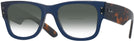 Square Transparent Dark Blue Ray-Ban 0840V w/ Gradient Bifocal Reading Sunglasses View #1