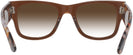 Square Transparent Brown Ray-Ban 0840V w/ Gradient Progressive No Line Reading Sunglasses View #4