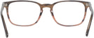 Rectangle Striped Brown &amp; Red Ray-Ban 5418 Single Vision Full Frame View #4