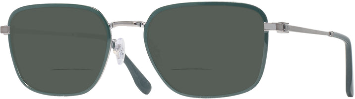 Rectangle Green On Gunmetal Ray-Ban 6511 Bifocal Reading Sunglasses View #1