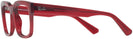 Rectangle Transparent Red Ray-Ban 7217 Computer Style Progressive View #3