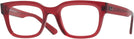 Rectangle Transparent Red Ray-Ban 7217 Single Vision Full Frame View #1