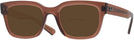 Rectangle Transparent Brown Ray-Ban 7217 Bifocal Reading Sunglasses View #1