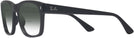 Square Matte Black Ray-Ban 7228 w/ Gradient Bifocal Reading Sunglasses View #3