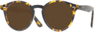 Round Yellow Havana Ray-Ban 7680V Progressive No-Line Reading Sunglasses View #1