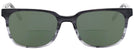 Square Dark Gray Gradient Seattle Eyeworks 970 Bifocal Reading Sunglasses View #2
