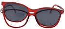 Square Matte Cranberry Seattle Eyeworks 975 with Clip Computer Style Progressive View #2