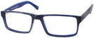 Rectangle Black/Blue Pin Stripe Seattle Eyeworks 927 Single Vision Full Frame View #1