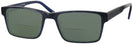 Square Black/Blue Pinstripe Seattle Eyeworks 945 Bifocal Reading Sunglasses View #1
