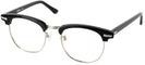 ClubMaster Black with Silver Shuron Ronsir 50 (Men&#39;s Average Fit) Progressive No-Lines View #1
