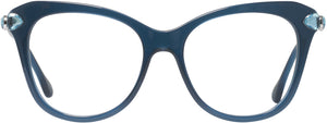 Swarovski 2012 Single Vision Full reading glasses. color: Blue Transparent