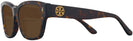 Rectangle Dark Tortoise Tory Burch 7167U Bifocal Reading Sunglasses View #3