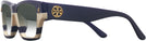 Rectangle,Cat Eye Navy Ivory Vintage Stripes W/ Solid Navy Tory Burch 7169U w/ Gradient Bifocal Reading Sunglasses View #3