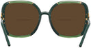 Oversized Transparent Olive/olive Tory Burch 9071U Bifocal Reading Sunglasses View #4