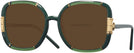 Oversized Transparent Olive/olive Tory Burch 9071U Bifocal Reading Sunglasses View #1