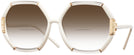 Oversized,Square Transparent Beige/ivory Tory Burch 9072U w/ Gradient Bifocal Reading Sunglasses View #1