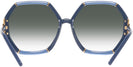 Oversized,Square Transparent Navy/Navy Tory Burch 9072U w/ Gradient Progressive No Line Reading Sunglasses View #4