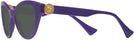 Cat Eye True Purple/dark Grey Lens Versace 4435 Progressive No Line Reading Sunglasses View #3