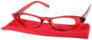 Cat Eye Ruby Red Cat Crazy Single Vision Half Frame View #1
