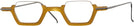 Rectangle Transparent Yellow Wolfgang Katzer Ingenieur w/ AR Single Vision Half Frame View #1