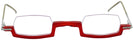 Rectangle,Unique Transparent Red Wolfgang Katzer Architekt Single Vision Half Frame w/ FREE NON-GLARE View #2