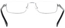 Rectangle Matte Silver Titanium XV-L Single Vision Half Frame View #4