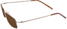 Rectangle Brown Titanium V Progressive No Line Reading Sunglasses View #3