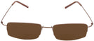 Rectangle Brown Titanium V Bifocal Reading Sunglasses View #2