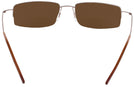 Rectangle Brown Titanium V Bifocal Reading Sunglasses View #4