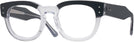 Square Black On Transparent Ray-Ban 0298V Single Vision Full Frame View #1