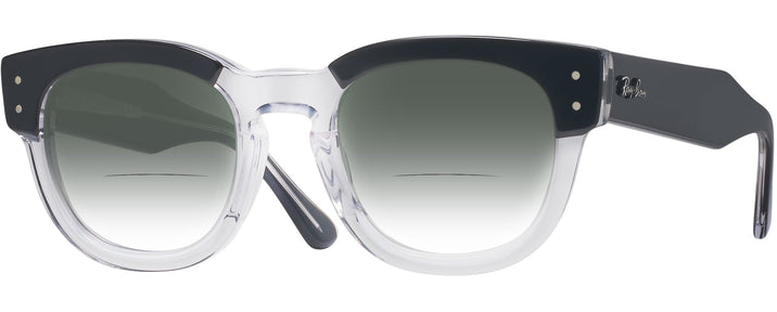 Square Black On Transparent Ray-Ban 0298V w/ Gradient Bifocal Reading Sunglasses View #1