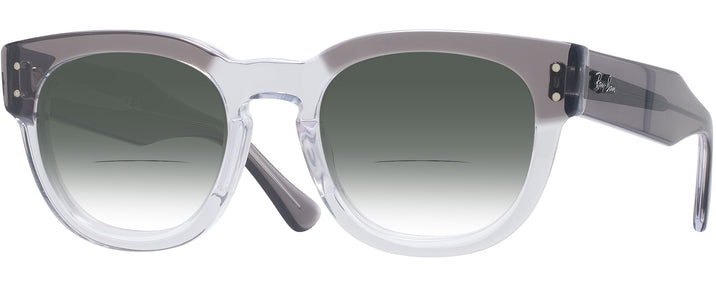 Square Grey On Transparent Ray-Ban 0298V w/ Gradient Bifocal Reading Sunglasses View #1