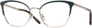 Square Shiny Light Gold Tory Burch 1076 Progressive No-Lines View #1