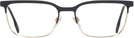 Square Black Gold Burberry 1375 Single Vision Full Frame View #2