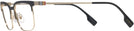 Square Black Gold Burberry 1375 Single Vision Full Frame View #3