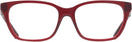 Rectangle TRANSPARENT RED Tory Burch 2107 Computer Style Progressive View #2