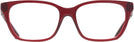 Rectangle TRANSPARENT RED Tory Burch 2107 Progressive No Line Bifocal View #2